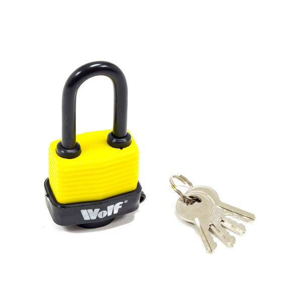 Wolf Heavy Duty 40mm Padlock with Long Shackle - Pack of 3